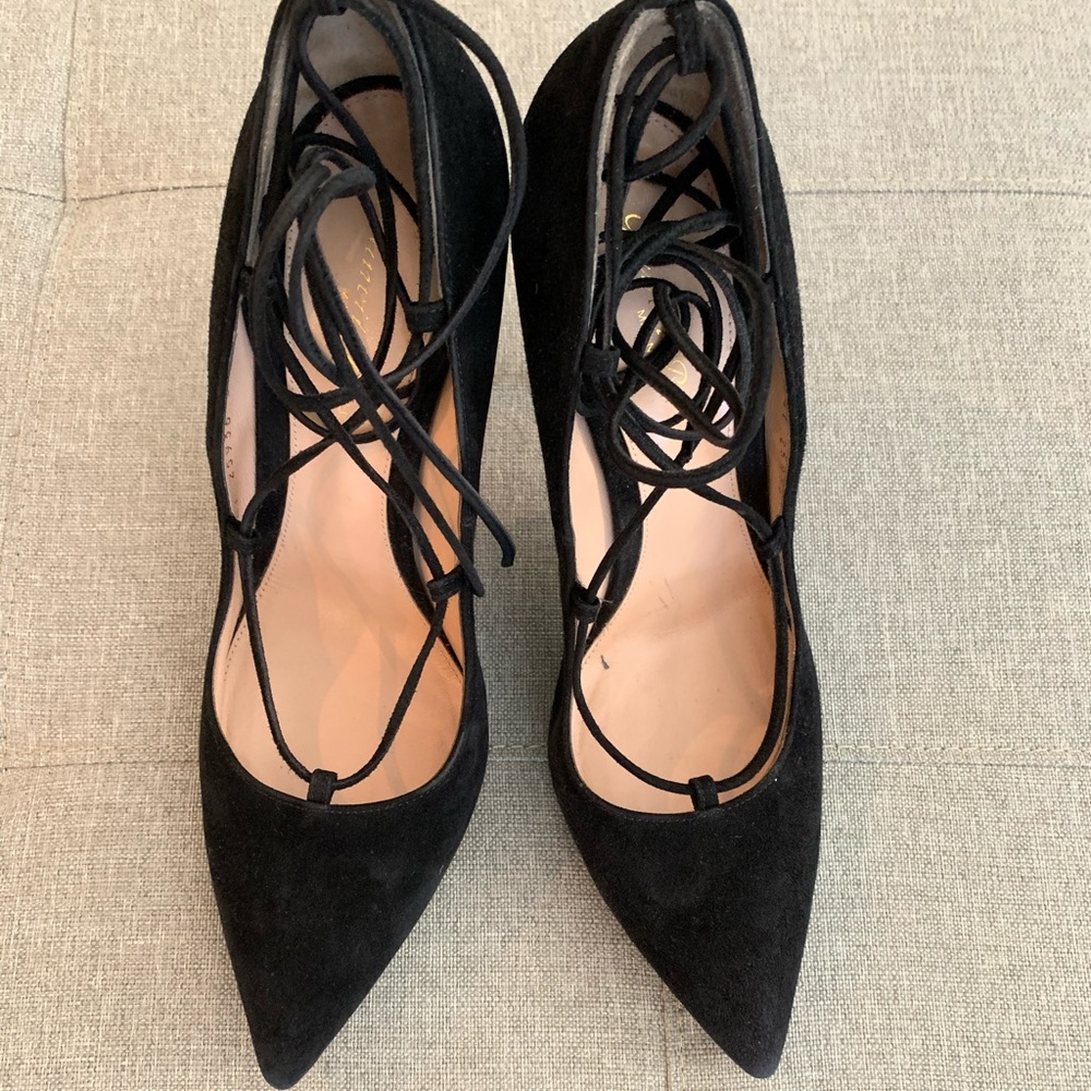 Gianvito Rossi Femi black lace up heels 39.5